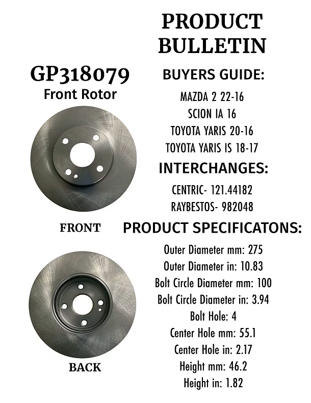MAZDA 2 22-16, SCION IA 16, TOYOTA YARIS 20-16, TOYOTA YARIS IS 18-17